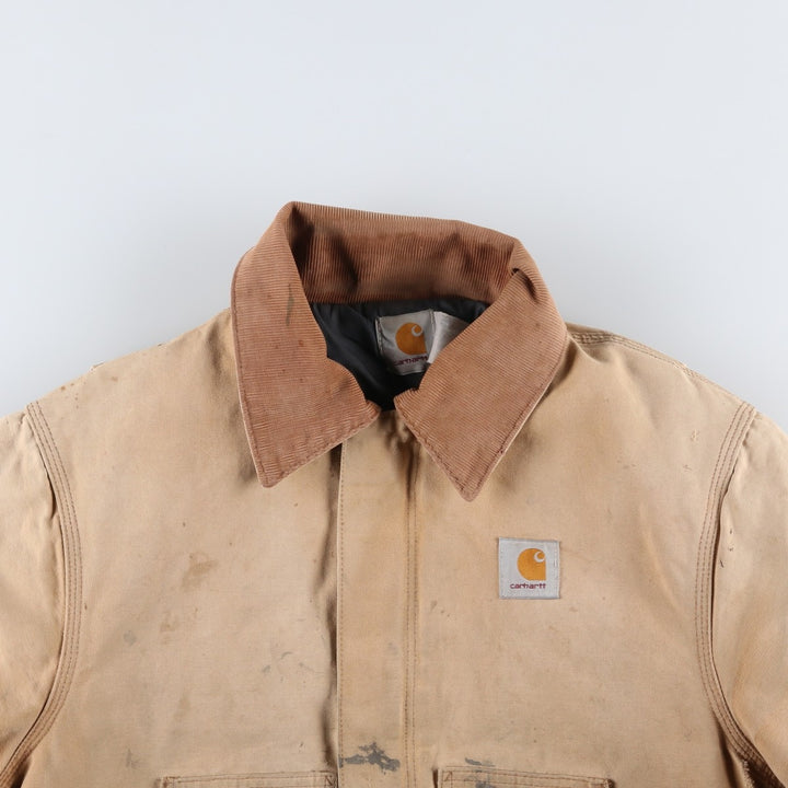 Carhartt Traditional Padded Duck Work Jacket, Men's Size L unclear Beige type Vintage Second Hand