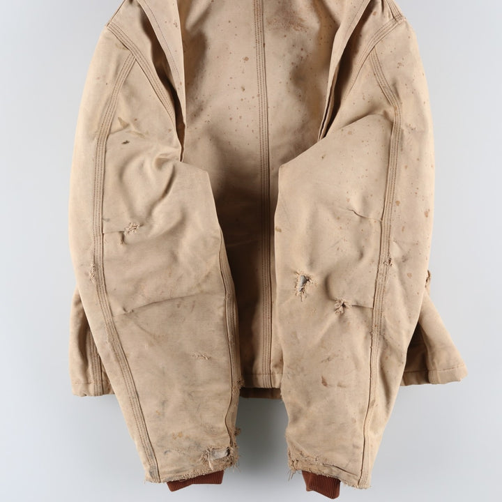 Carhartt Traditional Padded Duck Work Jacket, Men's Size L unclear Beige type Vintage Second Hand