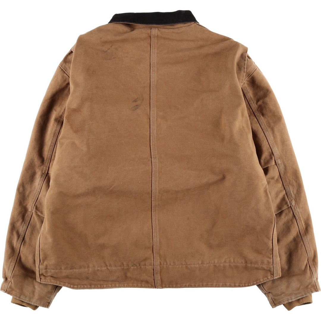 2000'S Carhartt Traditional Padded Duck Work Jacket, Men's Size XL cotton ocher yellow type Vintage Second Hand