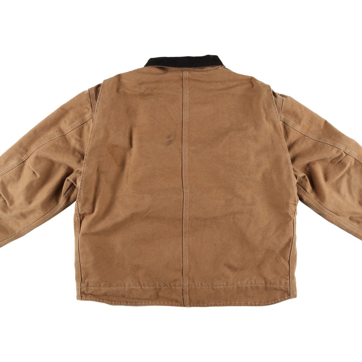 2000'S Carhartt Traditional Padded Duck Work Jacket, Men's Size XL cotton ocher yellow type Vintage Second Hand
