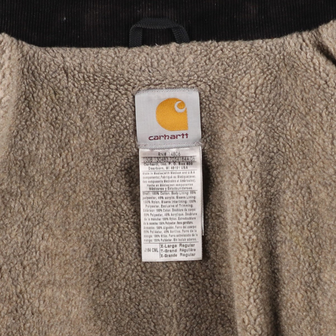 2000'S Carhartt Traditional Padded Duck Work Jacket, Men's Size XL cotton ocher yellow type Vintage Second Hand