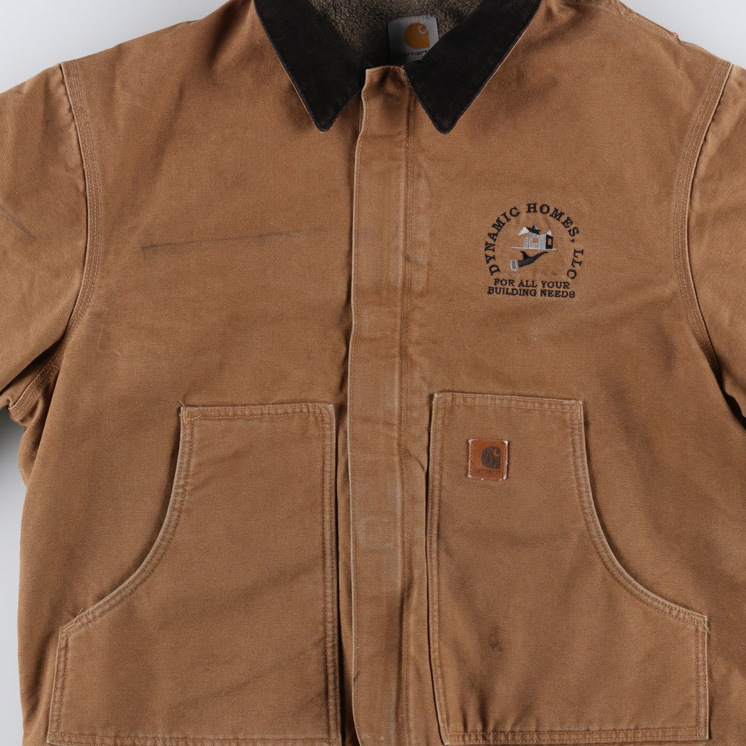 2000'S Carhartt Traditional Padded Duck Work Jacket, Men's Size XL cotton ocher yellow type Vintage Second Hand
