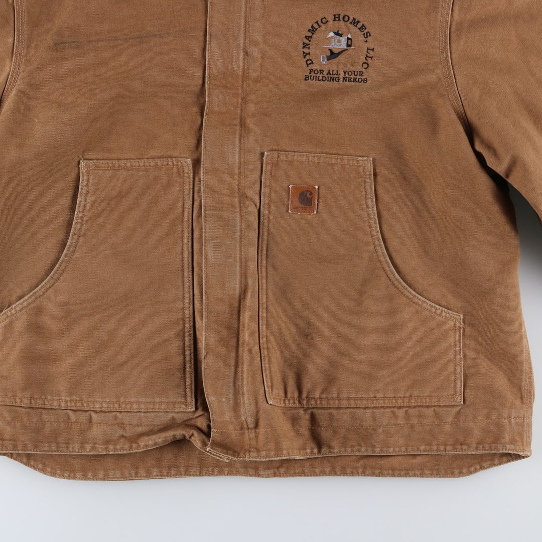 2000'S Carhartt Traditional Padded Duck Work Jacket, Men's Size XL cotton ocher yellow type Vintage Second Hand