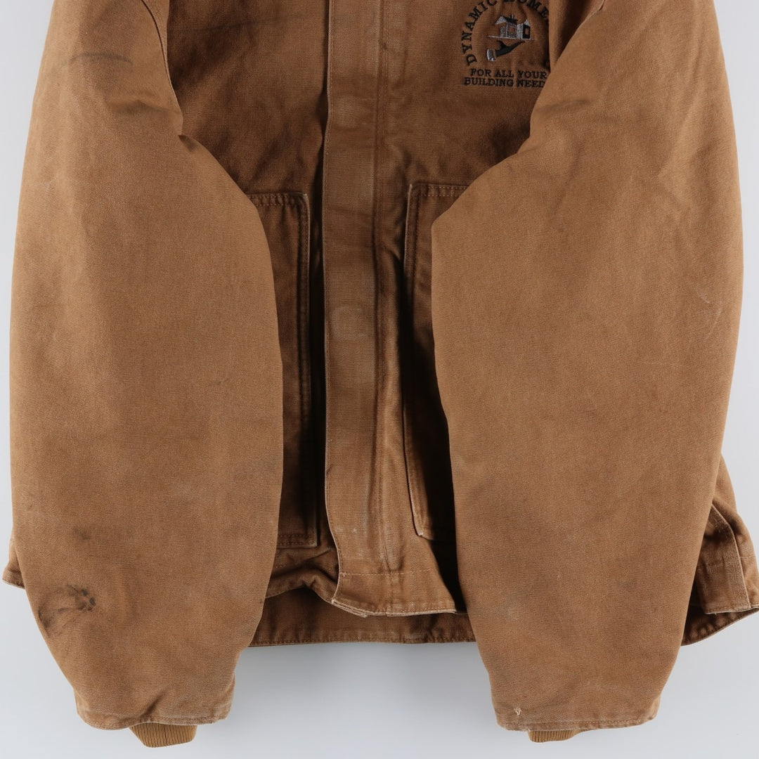 2000'S Carhartt Traditional Padded Duck Work Jacket, Men's Size XL cotton ocher yellow type Vintage Second Hand