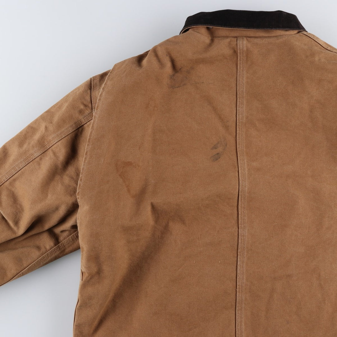 2000'S Carhartt Traditional Padded Duck Work Jacket, Men's Size XL cotton ocher yellow type Vintage Second Hand