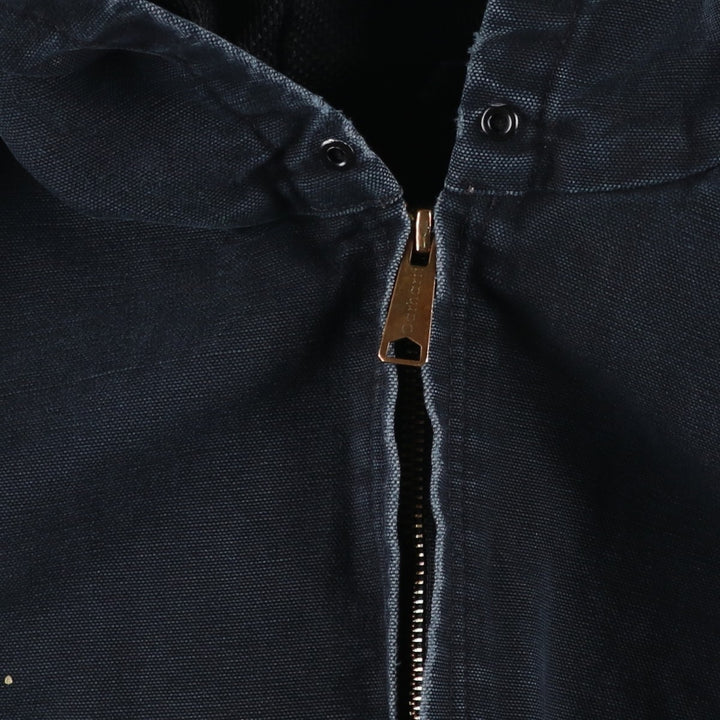 Carhartt Active Jacket Duck Full Zip Hoodie Men's L size unclear black type Vintage Second Hand