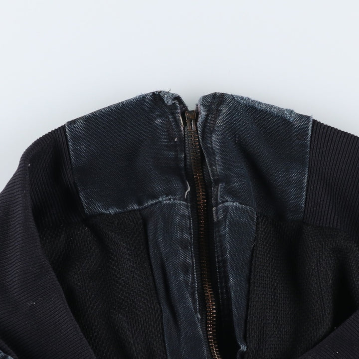 Carhartt Active Jacket Duck Full Zip Hoodie Men's L size unclear black type Vintage Second Hand