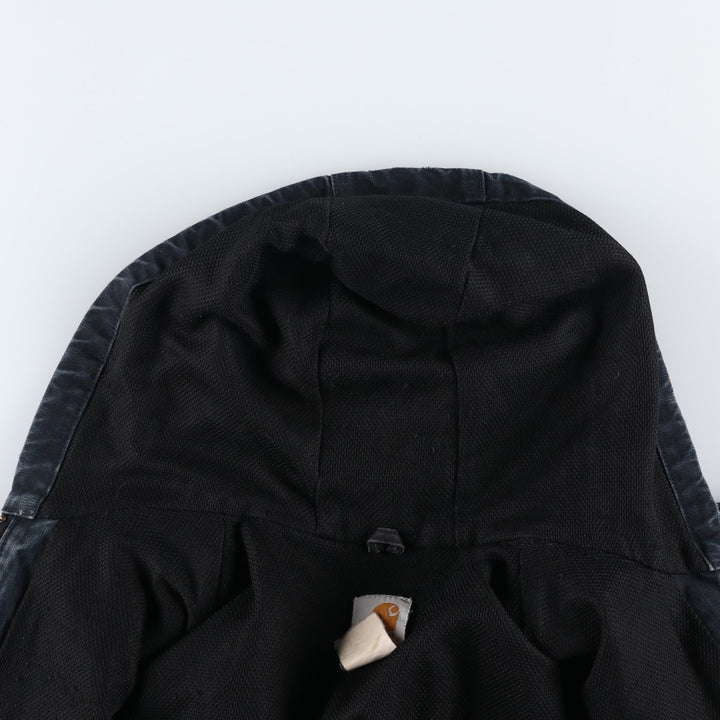 Carhartt Active Jacket Duck Full Zip Hoodie Men's L size unclear black type Vintage Second Hand