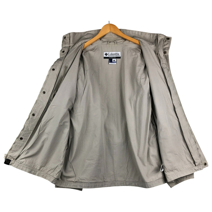 2000'S Columbia Mountain Jacket, Shell Jacket, Men's Size L cotton pale white type Vintage Second Hand