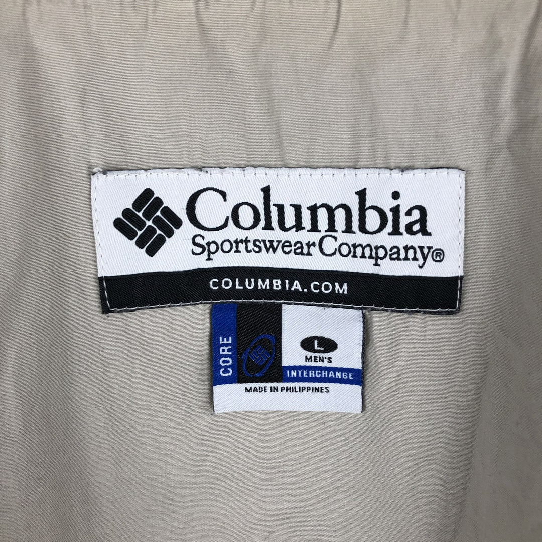 2000'S Columbia Mountain Jacket, Shell Jacket, Men's Size L cotton pale white type Vintage Second Hand