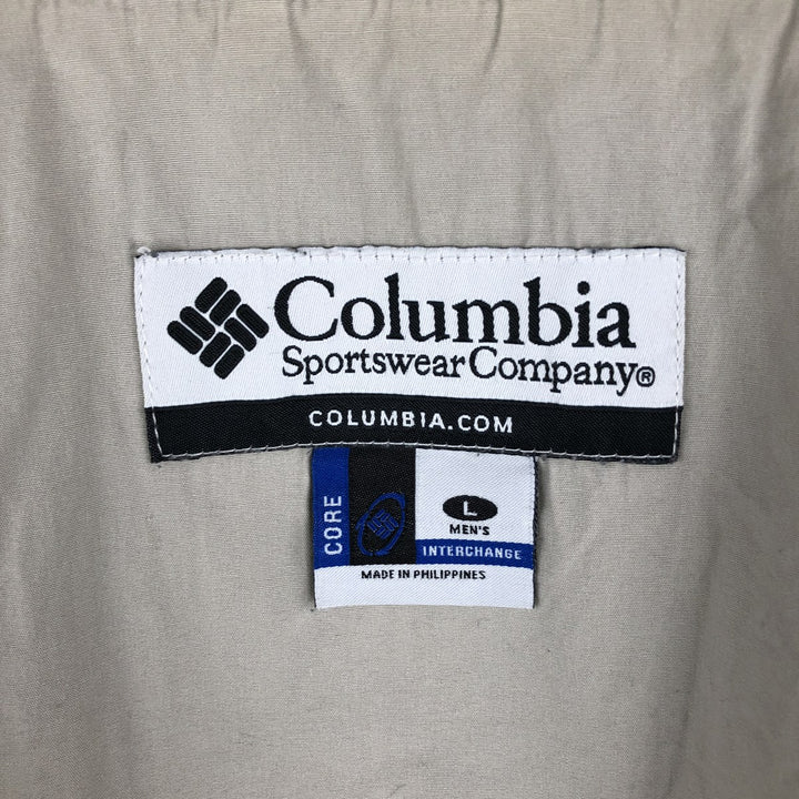 2000'S Columbia Mountain Jacket, Shell Jacket, Men's Size L cotton pale white type Vintage Second Hand