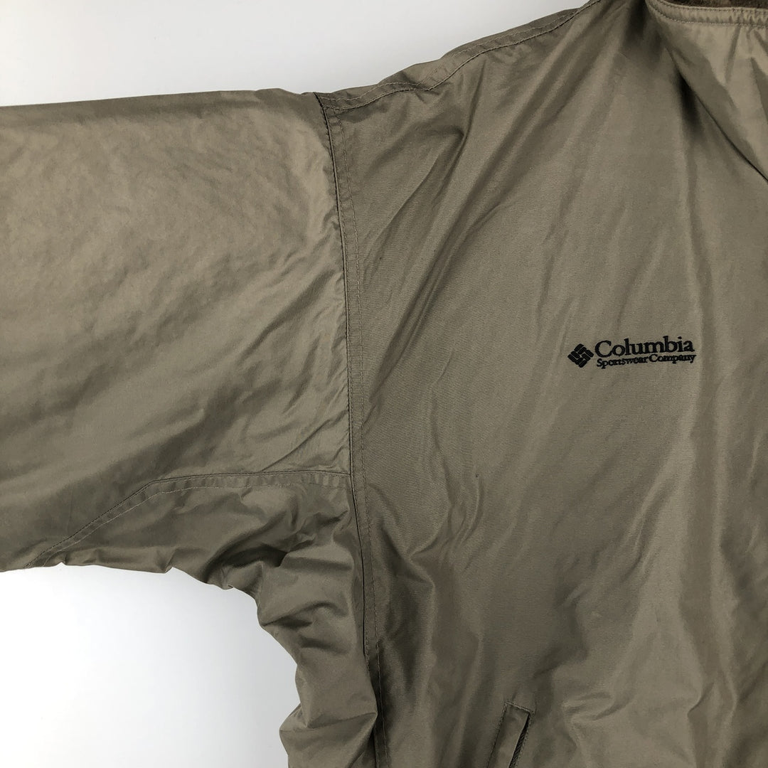 90s-00'S Vintage Columbia Men's Padded Puffer Jacket, Size L Nylon Khaki type Vintage Second Hand