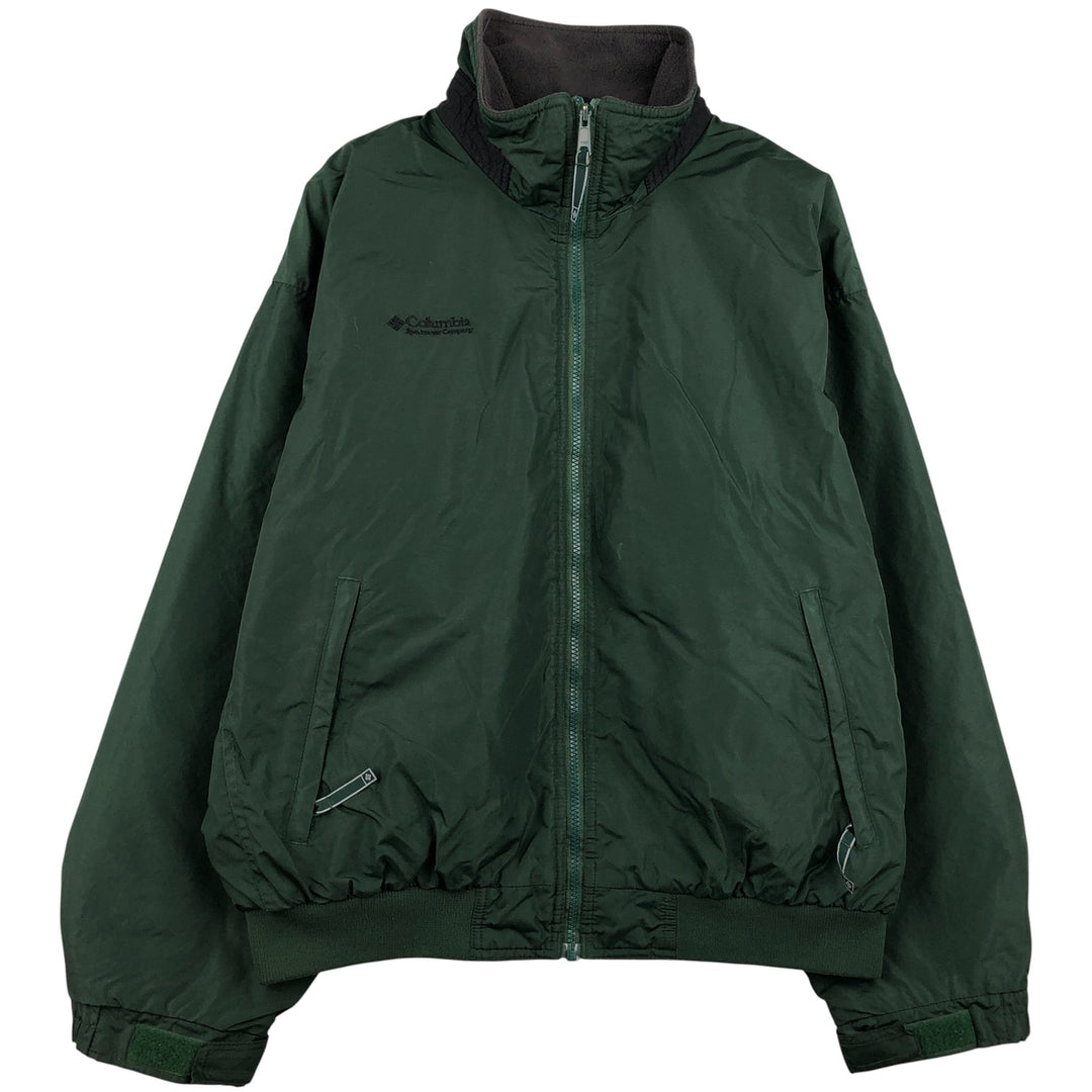 2000'S Columbia padded puffer jacket, men's size L Nylon green type Vintage Second Hand