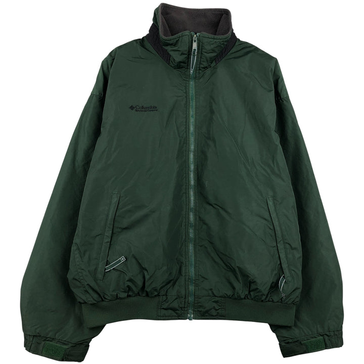 2000'S Columbia padded puffer jacket, men's size L Nylon green type Vintage Second Hand