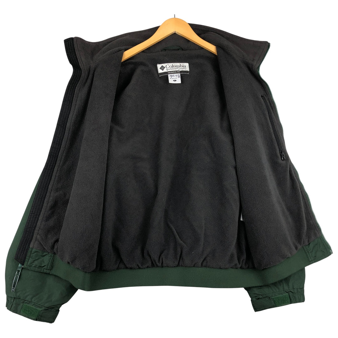 2000'S Columbia padded puffer jacket, men's size L Nylon green type Vintage Second Hand
