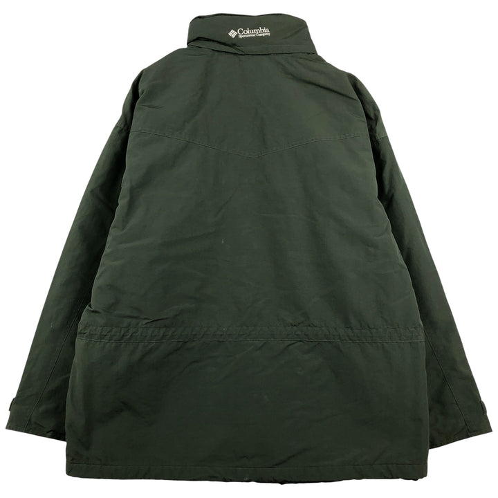 90s-00'S Columbia Padded Mountain Jacket, Shell Jacket, Puffer Jacket, Men's XL Nylon Khaki type Vintage Second Hand