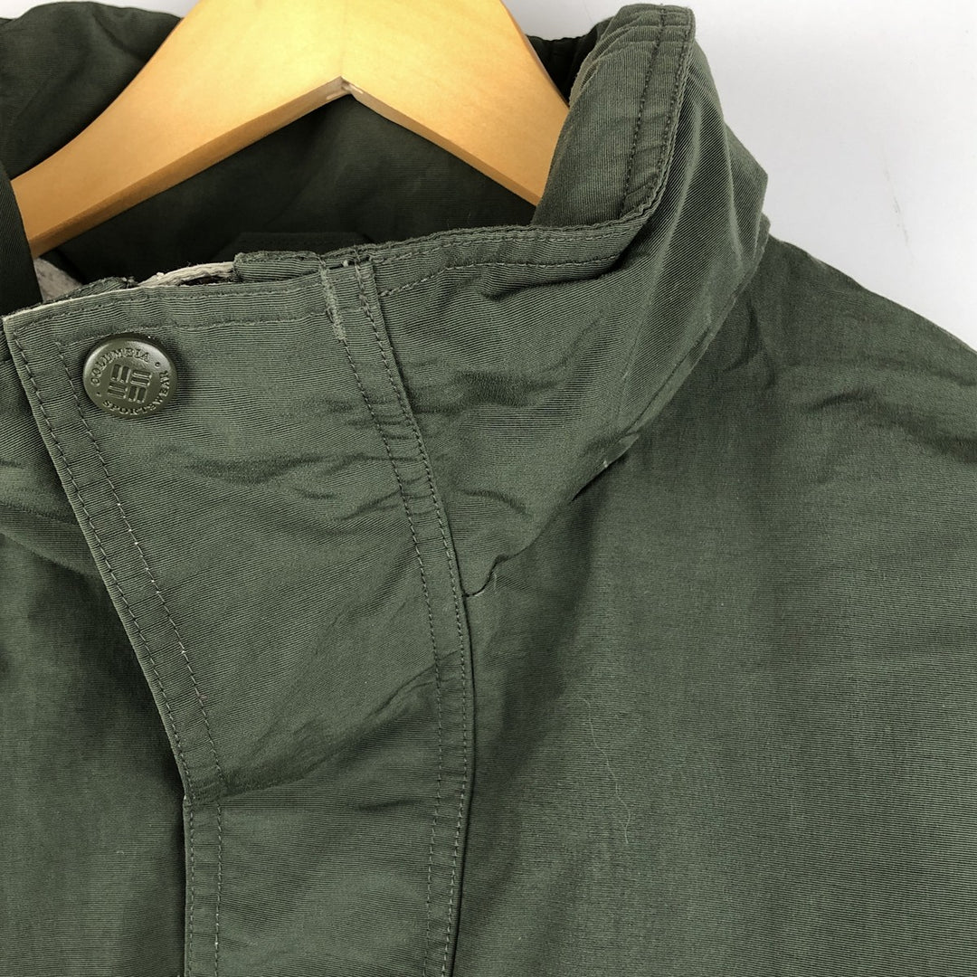 90s-00'S Columbia Padded Mountain Jacket, Shell Jacket, Puffer Jacket, Men's XL Nylon Khaki type Vintage Second Hand