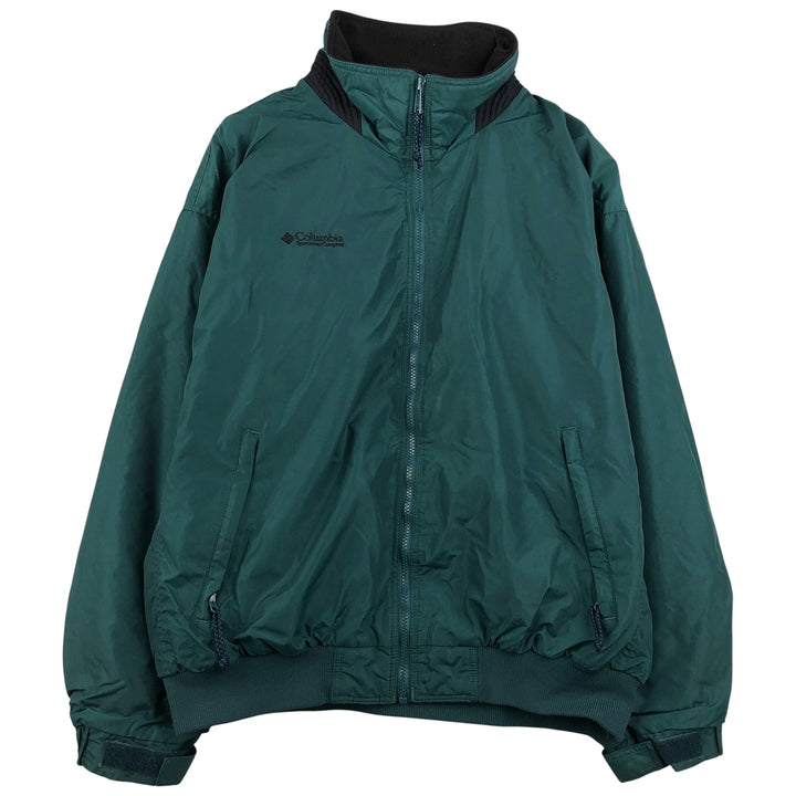 90s-00'S Vintage Columbia Men's Padded Puffer Jacket, Size L Nylon green type Vintage Second Hand