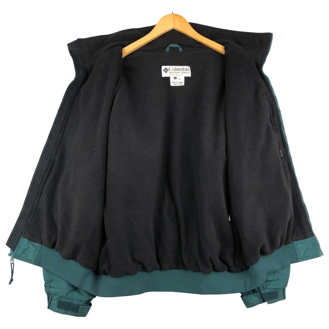 90s-00'S Vintage Columbia Men's Padded Puffer Jacket, Size L Nylon green type Vintage Second Hand