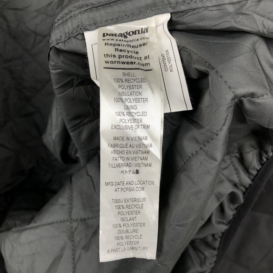 Patagonia Diamond Quilted Bomber Hoody 27610FA21 Padded Mountain Parka Shell Jacket Men's Size L recycled polyester black type Vintage Second Hand