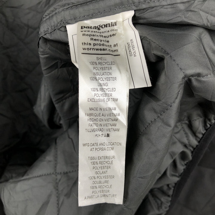 Patagonia Diamond Quilted Bomber Hoody 27610FA21 Padded Mountain Parka Shell Jacket Men's Size L recycled polyester black type Vintage Second Hand