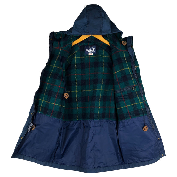 Vintage 1980'S WOOLRICH Mountain Parka Shell Jacket, Made in USA, Men's Size Small cotton navy blue type Vintage Second Hand