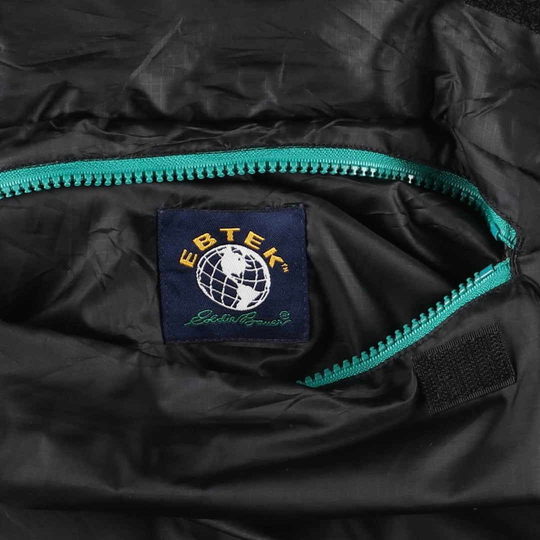 Vintage 90'S Eddie Bauer EBTEK ripstop padded anorak jacket, men's size M polyester black type Vintage Second Hand