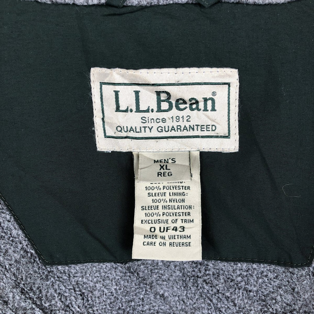 90s-00'S LL Bean Padded Mountain Jacket, Shell Jacket, Puffer Jacket, Men's XL, Vintage Nylon green type Vintage Second Hand
