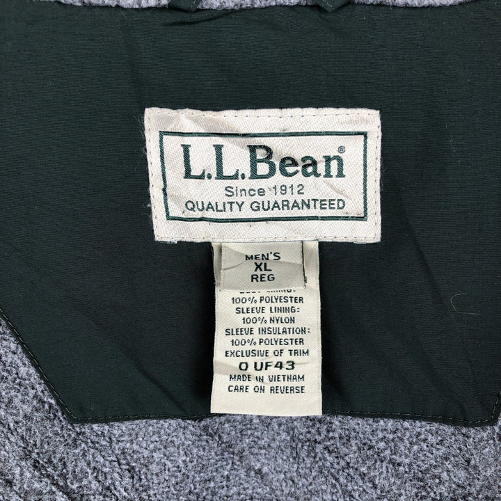 90s-00'S LL Bean Padded Mountain Jacket, Shell Jacket, Puffer Jacket, Men's XL, Vintage Nylon green type Vintage Second Hand