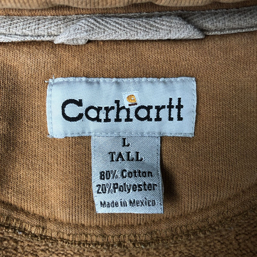 00'S Carhartt Sweat Full Zip Hoodie Men's L size cotton brown type Vintage Second Hand