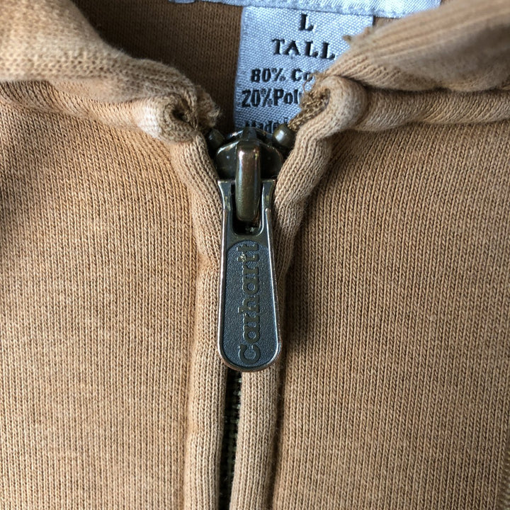 00'S Carhartt Sweat Full Zip Hoodie Men's L size cotton brown type Vintage Second Hand
