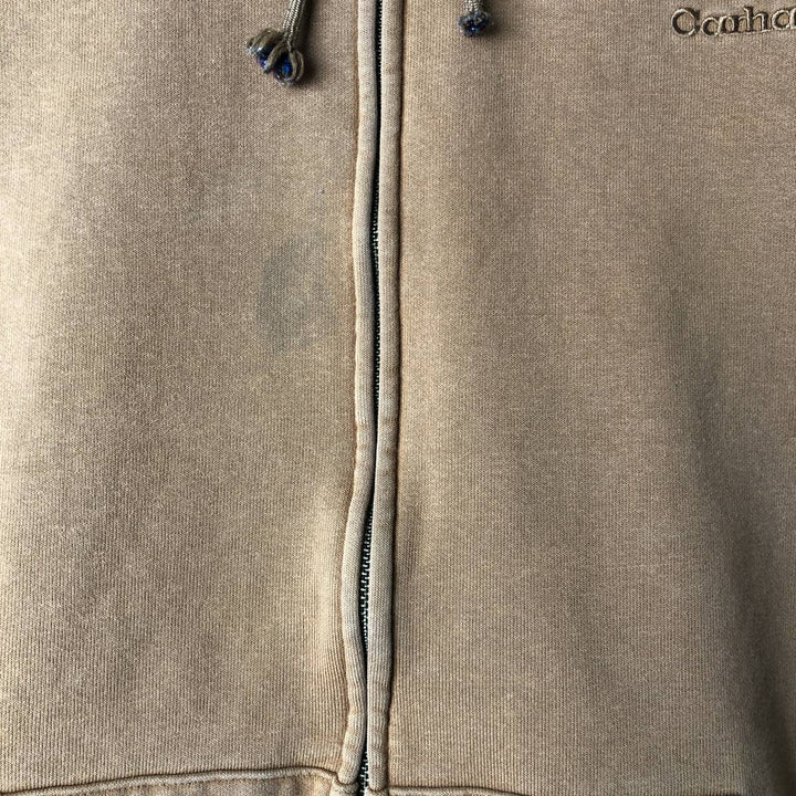 00'S Carhartt Sweat Full Zip Hoodie Men's L size cotton brown type Vintage Second Hand