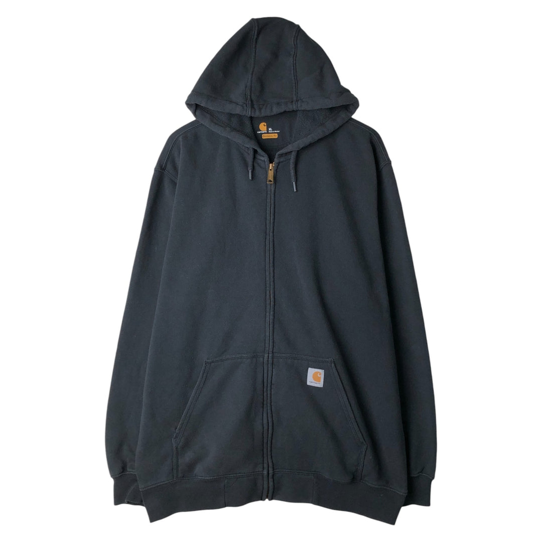 Carhartt ORIGINAL FIT Sweat Full Zip Hoodie Men's XL cotton black type Vintage Second Hand