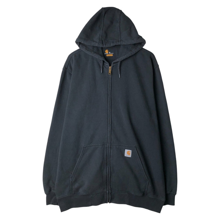 Carhartt ORIGINAL FIT Sweat Full Zip Hoodie Men's XL cotton black type Vintage Second Hand