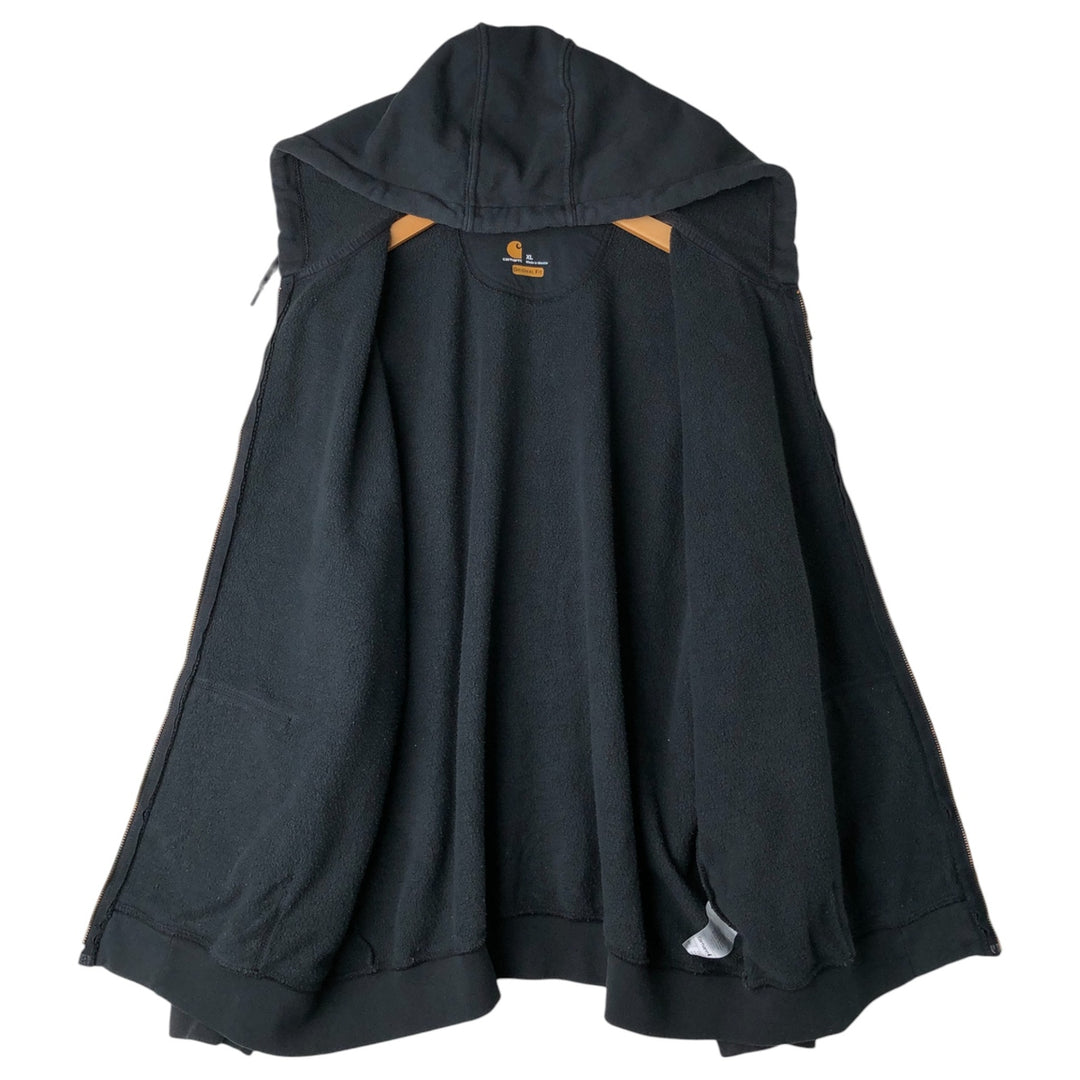 Carhartt ORIGINAL FIT Sweat Full Zip Hoodie Men's XL cotton black type Vintage Second Hand