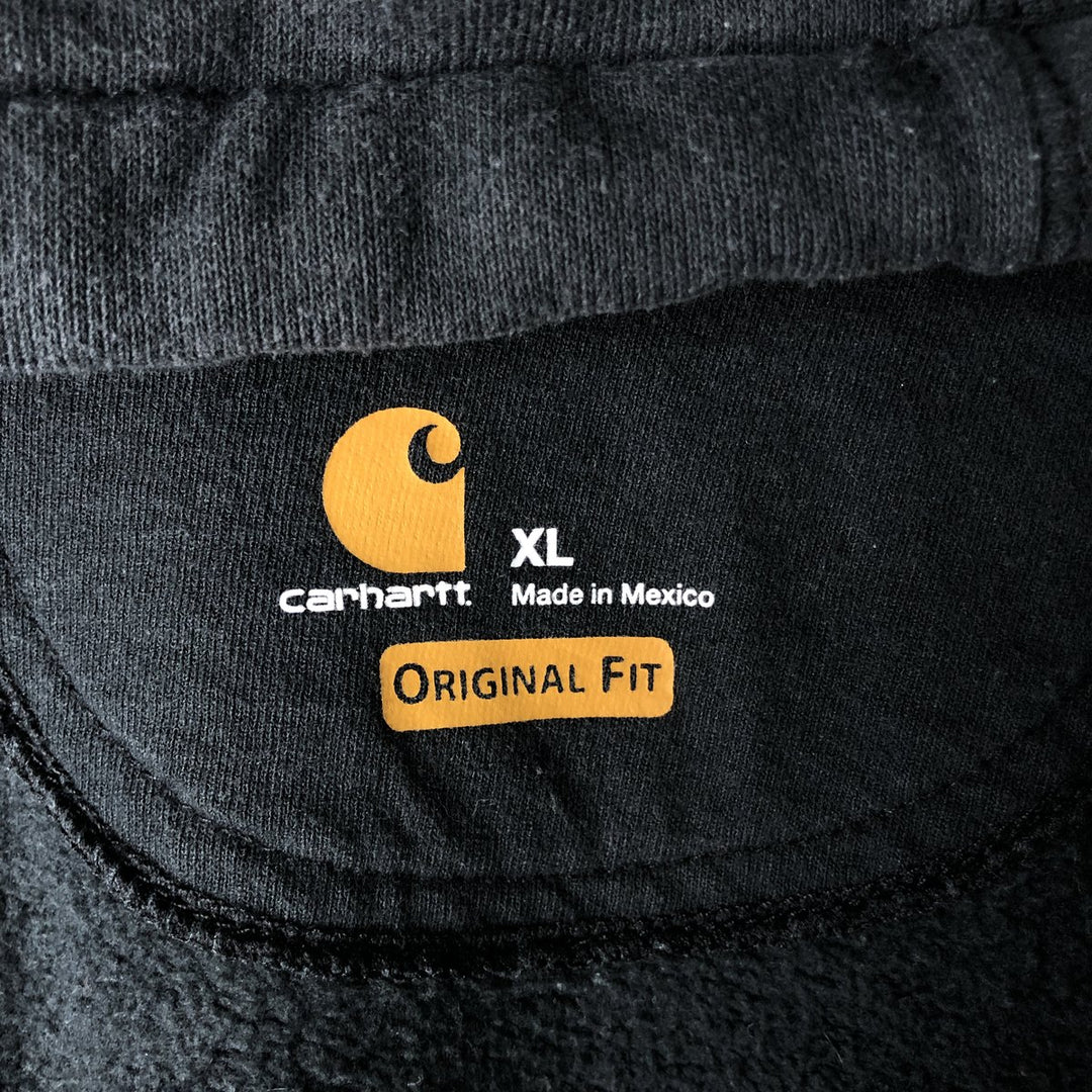 Carhartt ORIGINAL FIT Sweat Full Zip Hoodie Men's XL cotton black type Vintage Second Hand