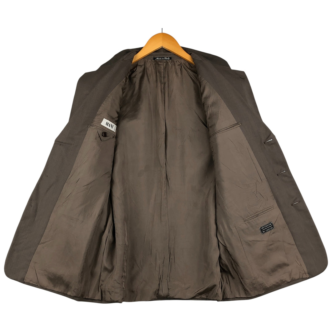 MANI Wool Tailored Jacket, Made in Italy, Men's Size M, Vintage wool gray type Vintage Second Hand