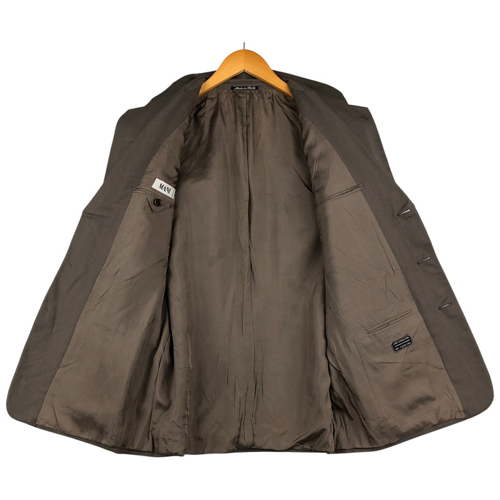 MANI Wool Tailored Jacket, Made in Italy, Men's Size M, Vintage wool gray type Vintage Second Hand