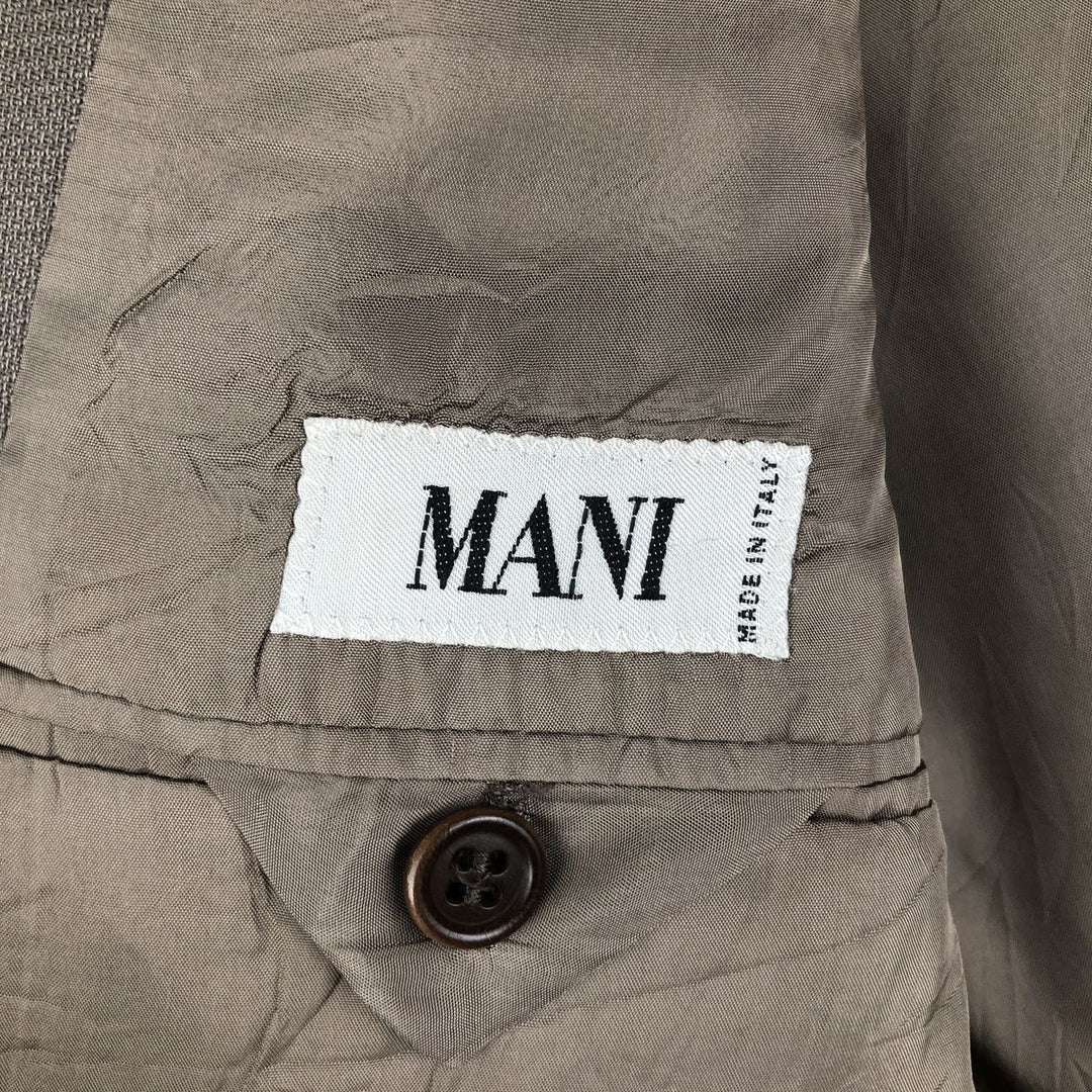 MANI Wool Tailored Jacket, Made in Italy, Men's Size M, Vintage wool gray type Vintage Second Hand