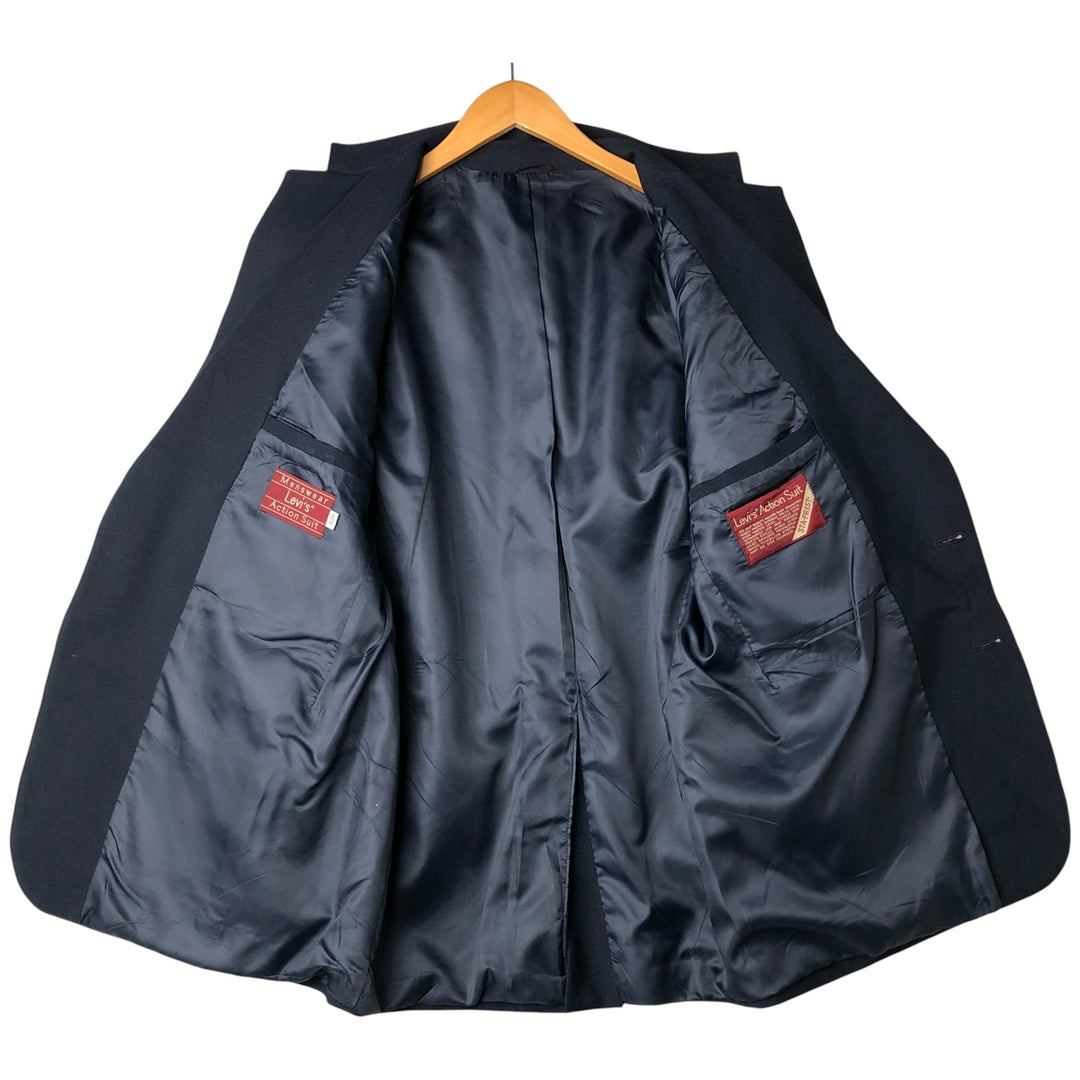 Vintage 70s-80'S Levi's Action Suit Sta-Press Navy Blazer, Tailored Jacket, Men's Size Medium unclear navy blue type Vintage Second Hand