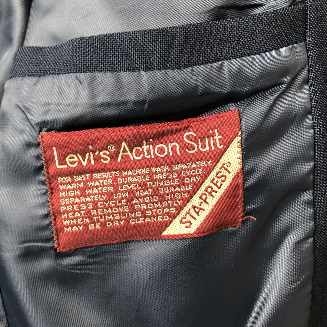 Vintage 70s-80'S Levi's Action Suit Sta-Press Navy Blazer, Tailored Jacket, Men's Size Medium unclear navy blue type Vintage Second Hand