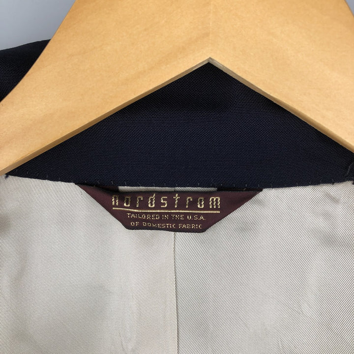 Nordstrom Navy Blazer, Tailored Jacket, Made in USA, Men's Size Small wool navy blue type Vintage Second Hand