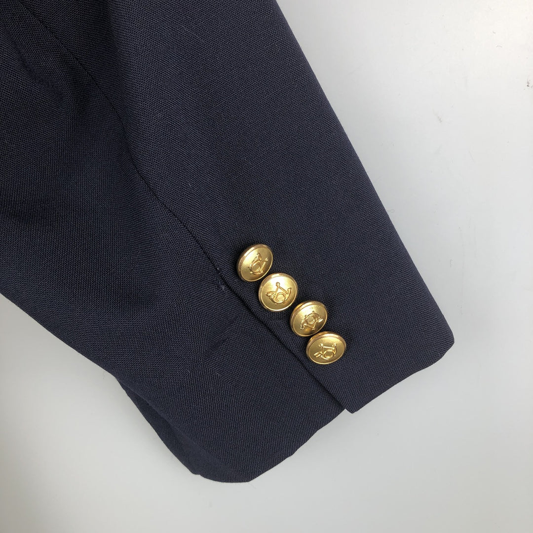 Nordstrom Navy Blazer, Tailored Jacket, Made in USA, Men's Size Small wool navy blue type Vintage Second Hand