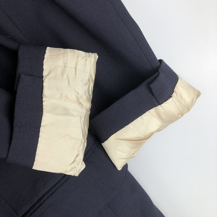 Nordstrom Navy Blazer, Tailored Jacket, Made in USA, Men's Size Small wool navy blue type Vintage Second Hand