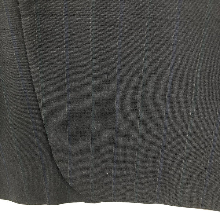 DAKS Striped Wool Tailored Jacket, Made in USA, Men's Size Medium wool navy blue type Vintage Second Hand