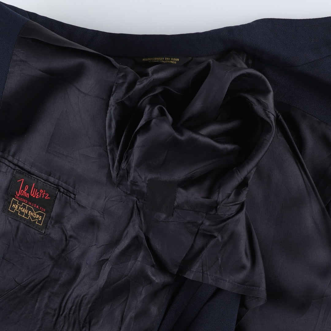 John Weitz Navy Blazer, Tailored Jacket, Made in USA, Men's Size Medium unclear navy blue type Vintage Second Hand
