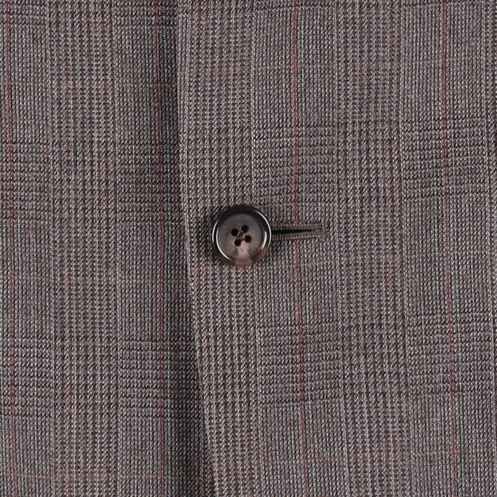 St Michael Check Pattern Wool Tailored Jacket, Made in the UK, Men's Size Medium wool gray type Vintage Second Hand