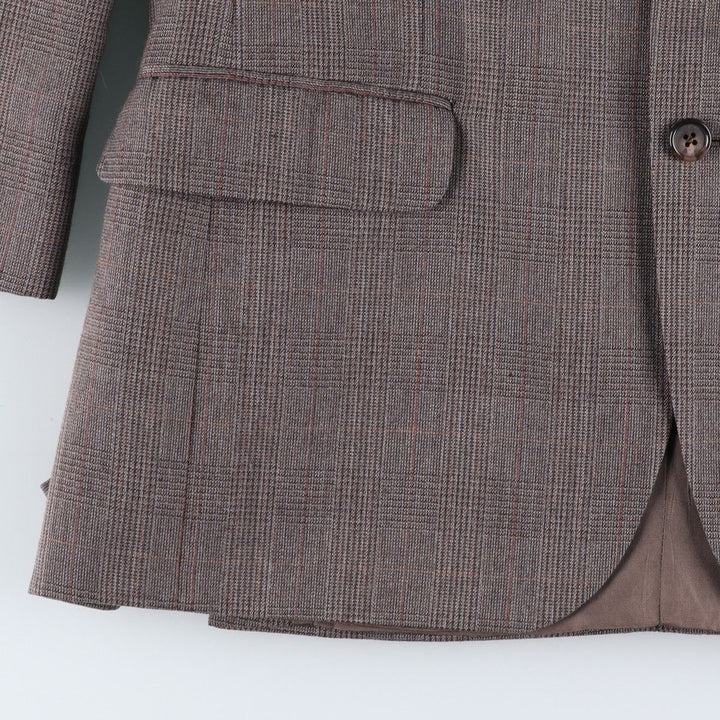St Michael Check Pattern Wool Tailored Jacket, Made in the UK, Men's Size Medium wool gray type Vintage Second Hand