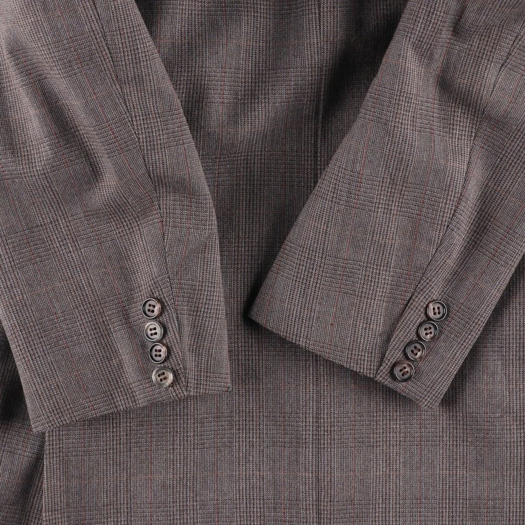 St Michael Check Pattern Wool Tailored Jacket, Made in the UK, Men's Size Medium wool gray type Vintage Second Hand