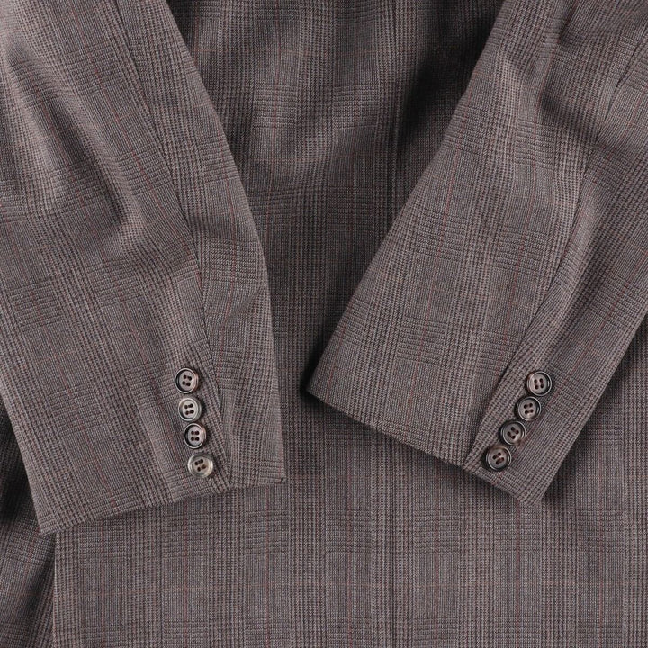 St Michael Check Pattern Wool Tailored Jacket, Made in the UK, Men's Size Medium wool gray type Vintage Second Hand